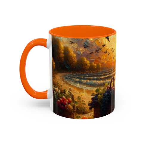 Sunset Beach Coffee Mug, Beach Lover Gift, Ocean Sunset Travel Mug, Sunrise Coffee Cup, Relaxing Morning Beverage