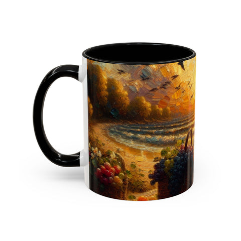 Sunset Beach Coffee Mug, Beach Lover Gift, Ocean Sunset Travel Mug, Sunrise Coffee Cup, Relaxing Morning Beverage