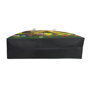 Easter Bunny Weekender Bag - Colorful Spring Travel Tote with Floral Design